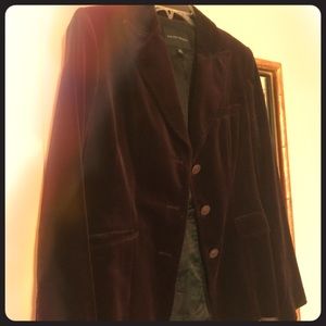 Banana Republic velvet purple blazer